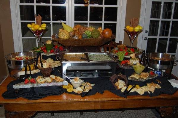 Buffet table