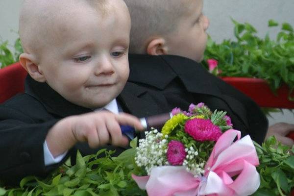 Even the smallest members of the wedding party love our flowers
