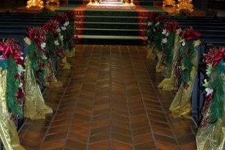 Christmas wedding Mission basilica San Juan Capistrano, Ca