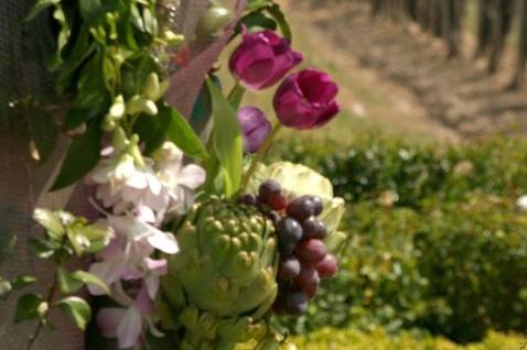 Ceremony Chuppa details at Winery All organic designs