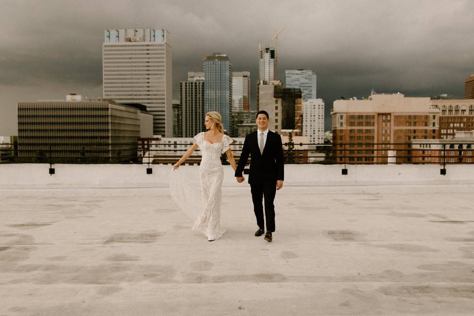 La rooftop wedding