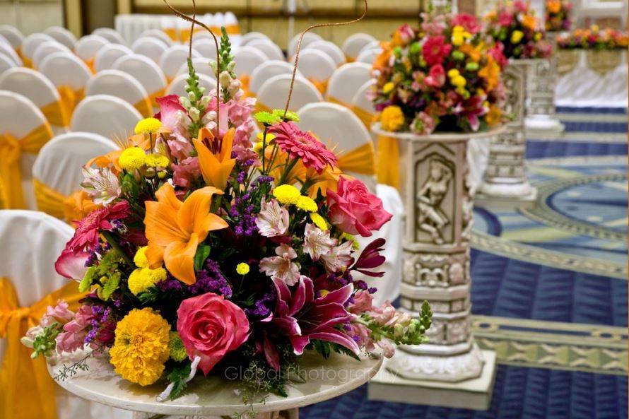 center pieces and also used as aisle pieces at the weddings