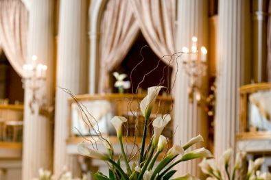 center piece on tables to enhance wedding reception at Biltmore hotel