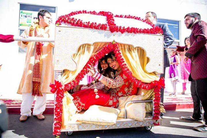Panjabi wedding - doli is bridal carriage used at the end of ceremony - this concludes the ceremoney