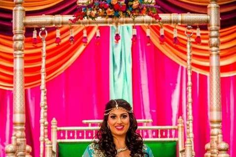 sangeet night - it is a colorful event - rejoice for upcoming wedding where both parties bride and groom comes together and celebrates with traditional songs