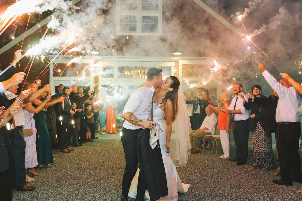 Sparkler exit | Laura Rose Wedding Photography