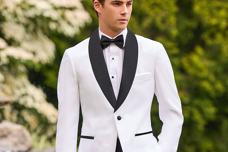 White with Black Shawl Tuxedo