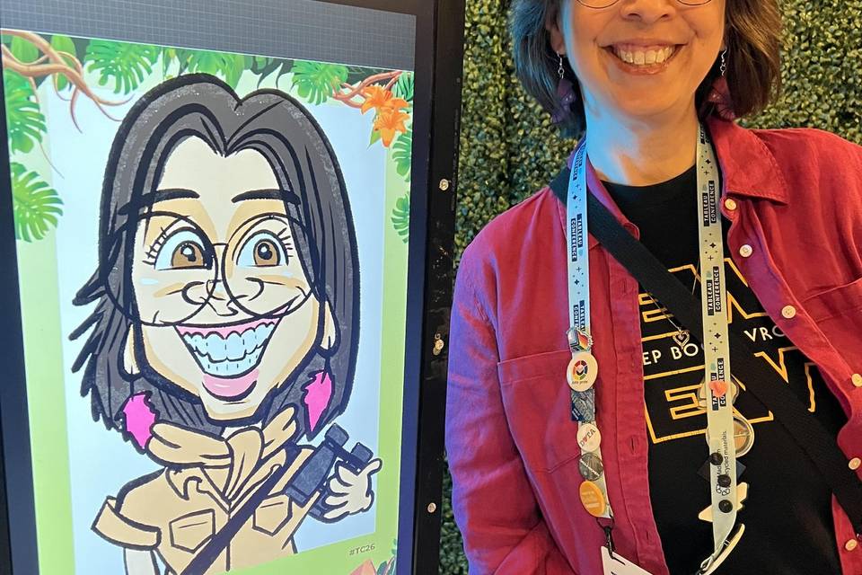 A guest at a trade show