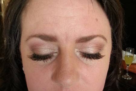 Bridal Airbrush Application. Full eyeshadow view.