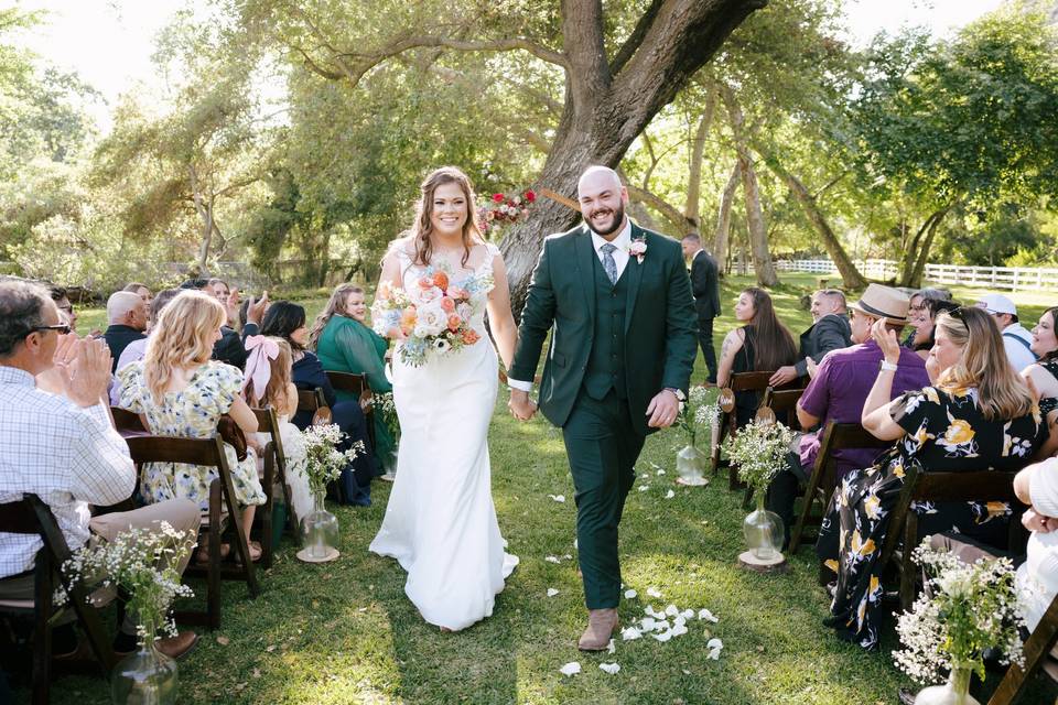 Couple during recessional