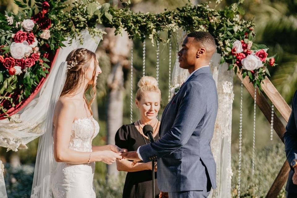 Couple during ceremony