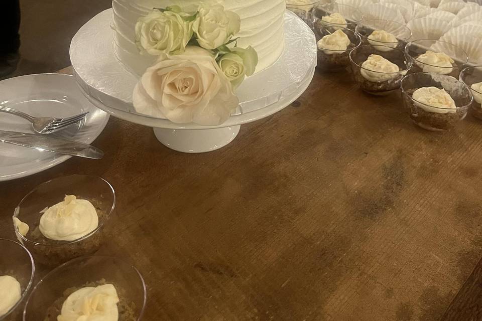 Example of dessert set up