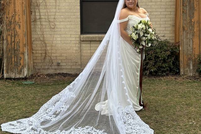Bride Outside Church
