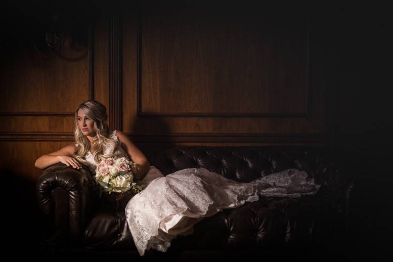 Dramatic bridal portrait