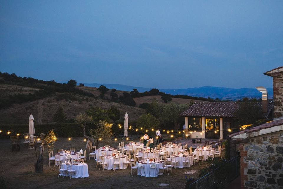 Outdoor night setup