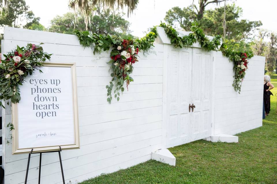 Ceremony entrance