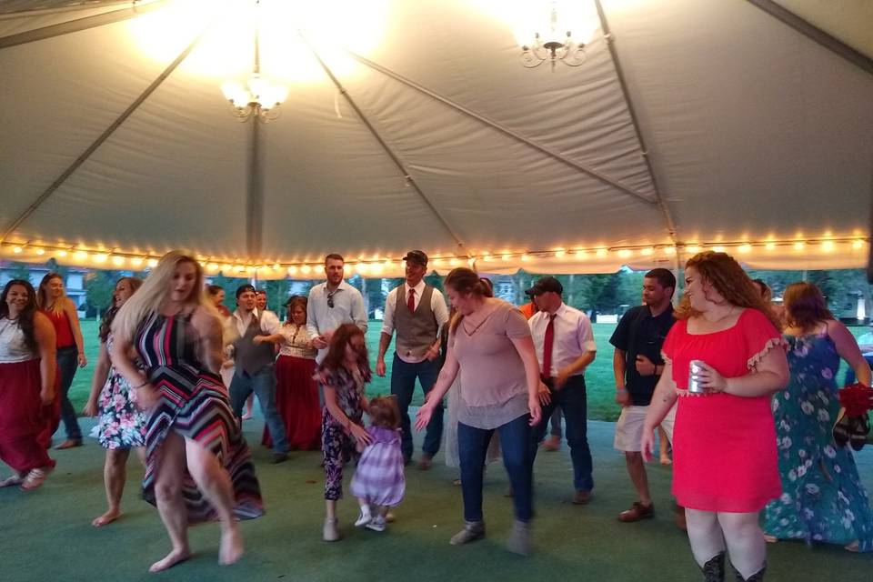 Guests enjoying the dancing