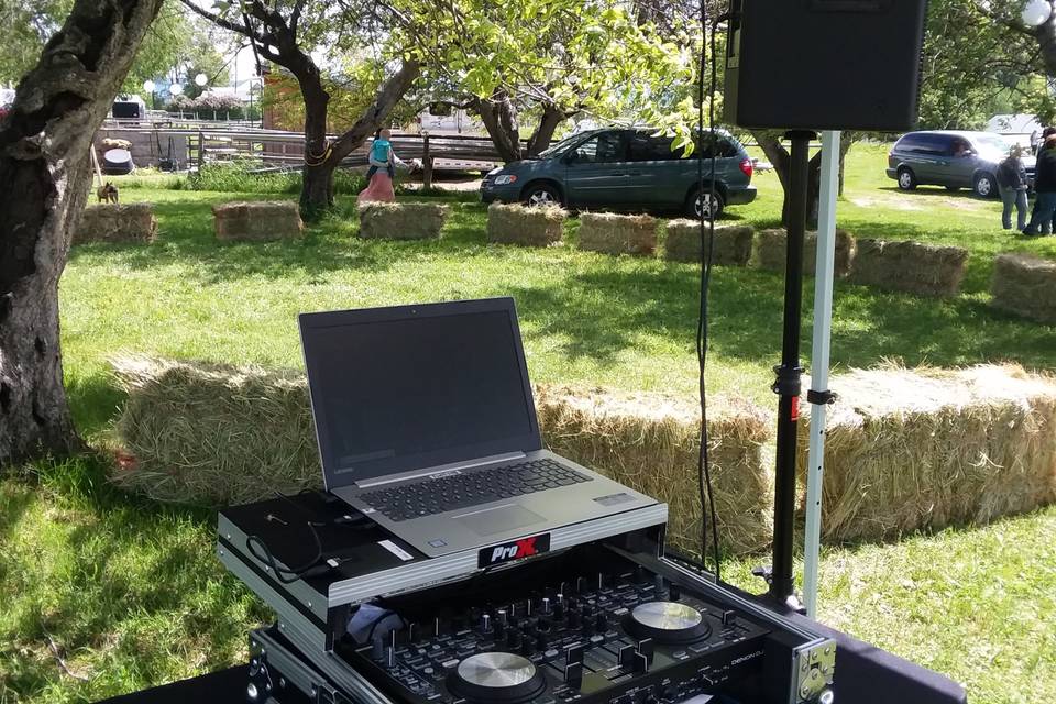 Setup on a lawn
