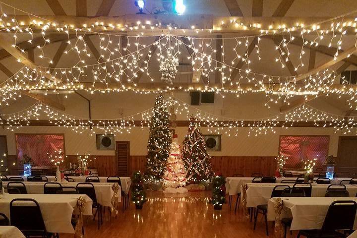 Reception hall setup