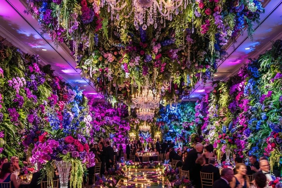 Indoor garden w/living walls