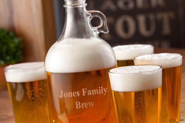 Engraved Beer growler set