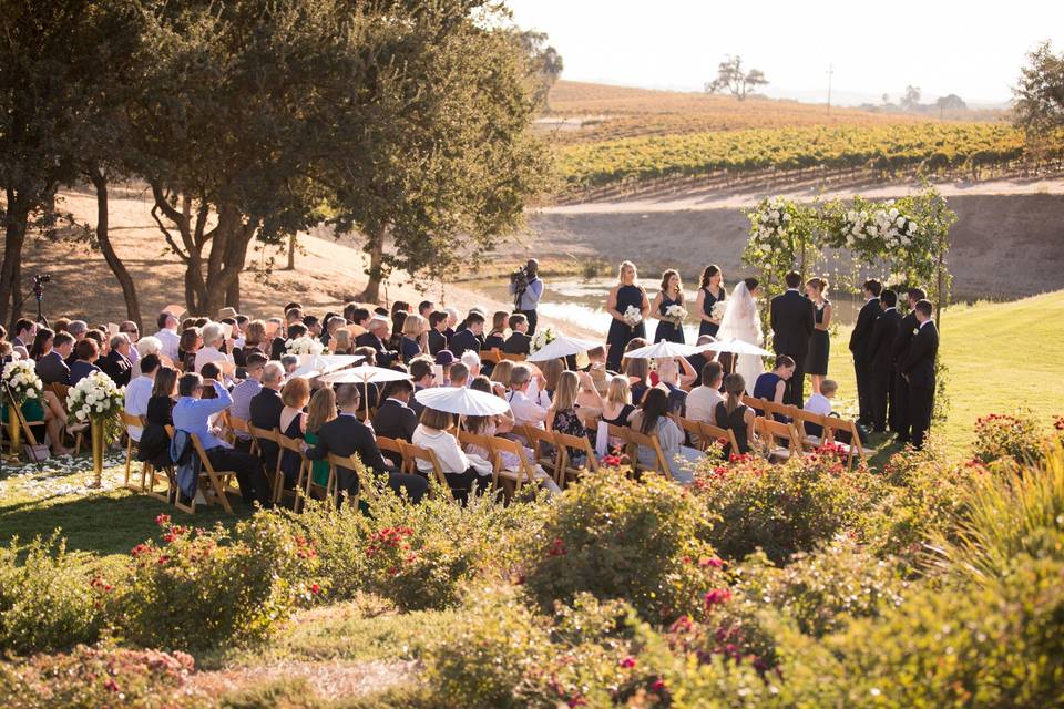 Wedding ceremony area