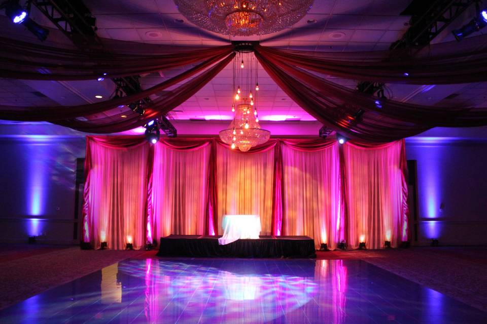 Two Tiered Backdrop w/ Ceiling
