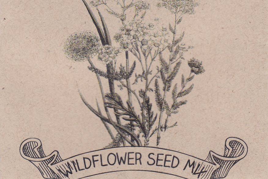 Rustic Wedding Wildflower Seed Packet