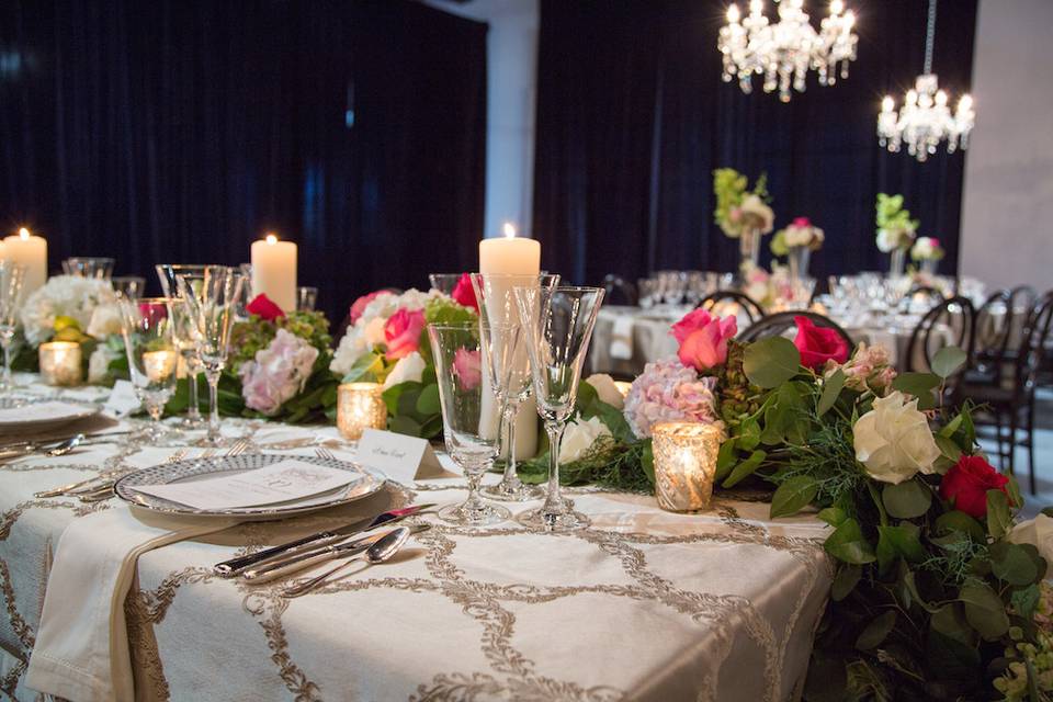 Table and chair setup