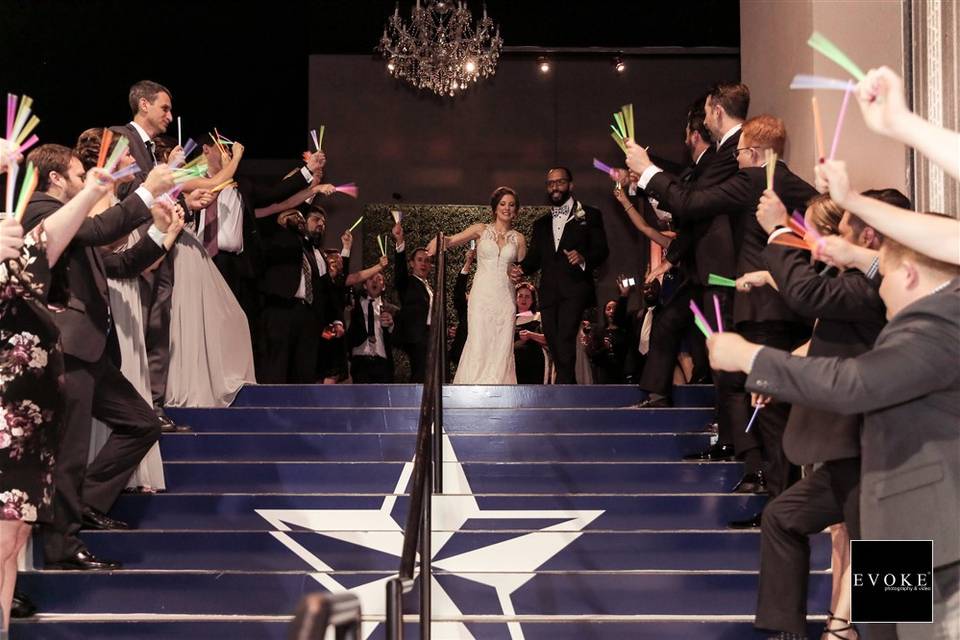 A wedding exit to remember