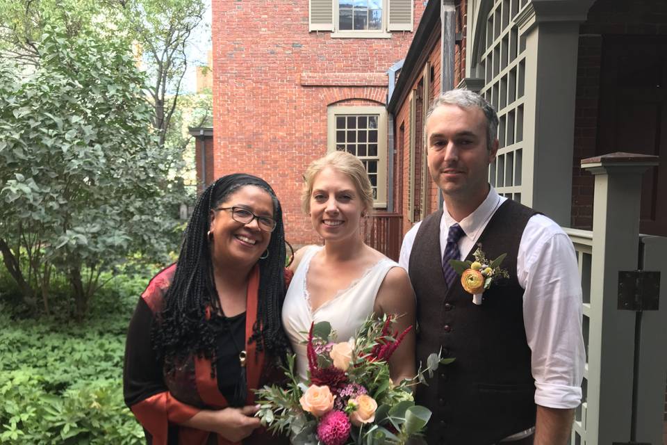 Wedding in a secret garden