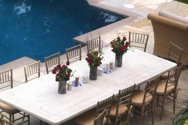 Table setting with centerpiece