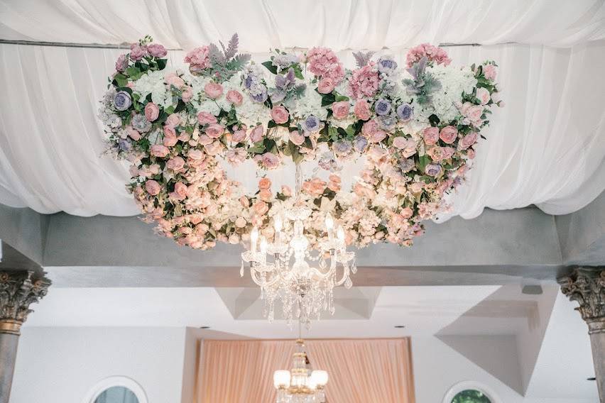 Chandelier Flowers Draping