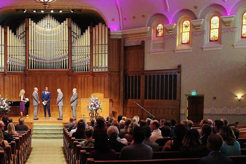 Wedding ceremony panoramic