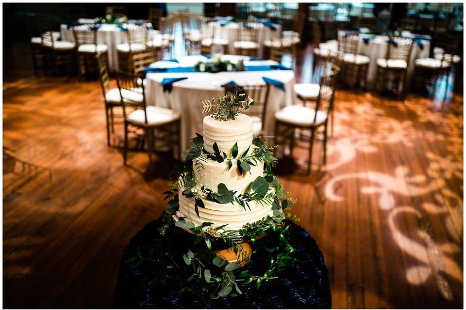 Wedding cake in Cook Theater