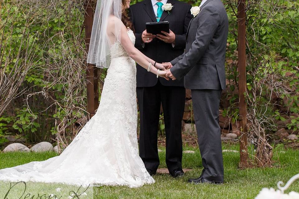 Outdoor wedding ceremony