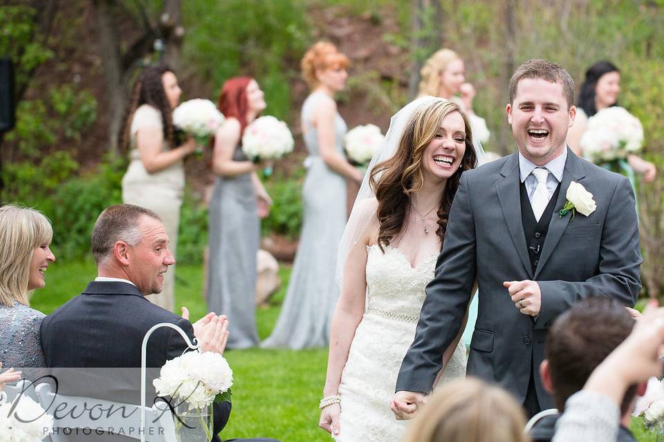 Outdoor wedding ceremony