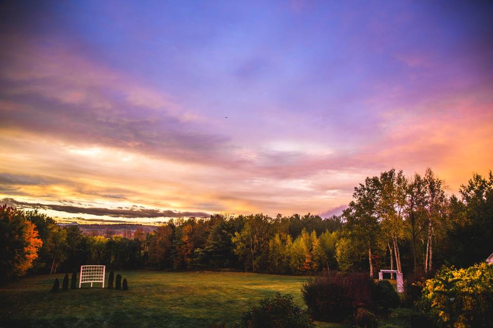 A scenic view at King's hill inn & barn