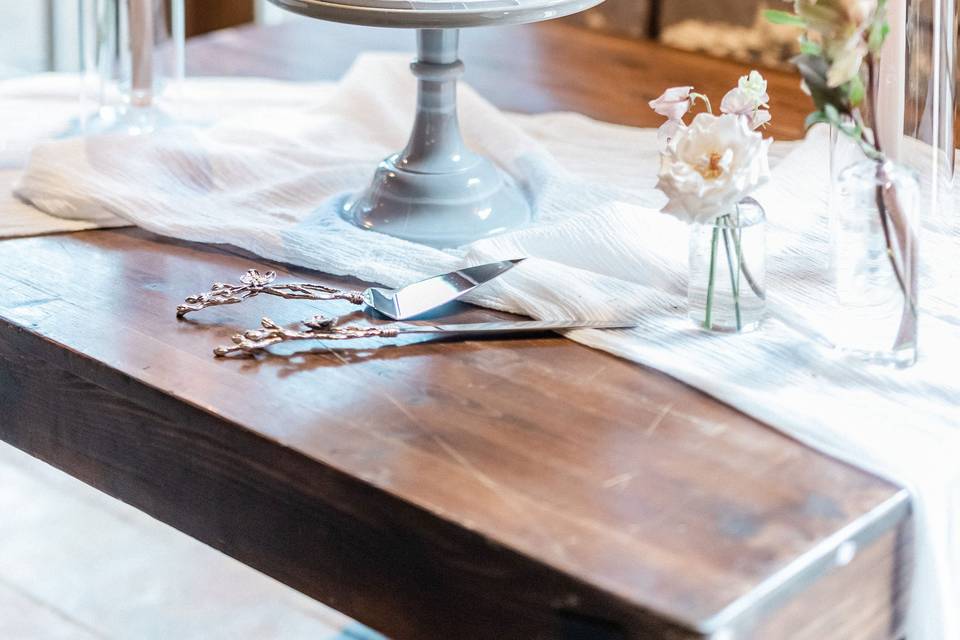 Grey marble table