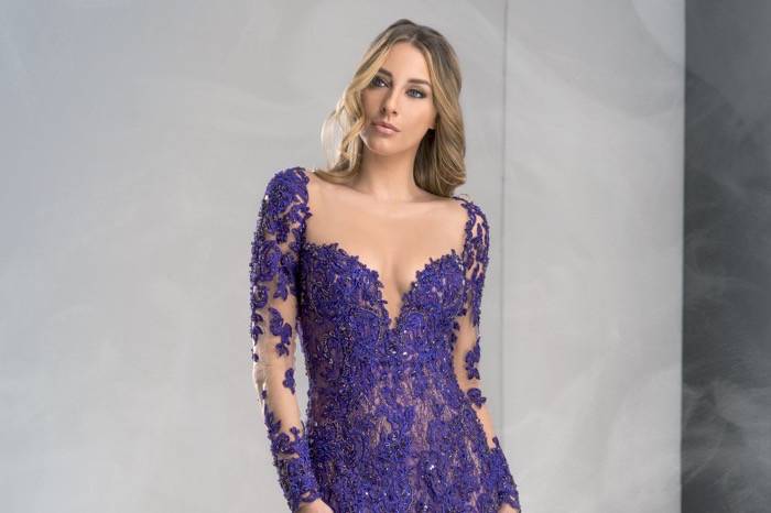 Purple lace dress