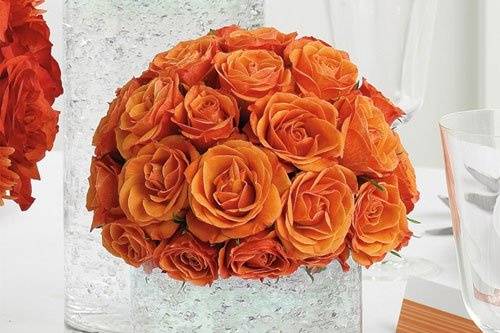 Orange Rose Centerpiece