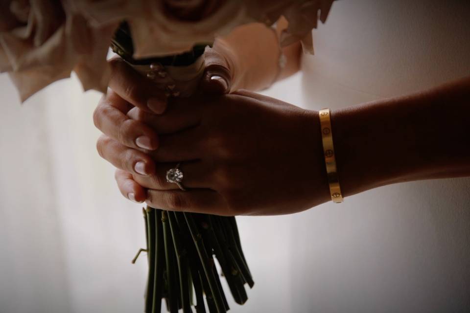 A Bride and Her Bouquet
