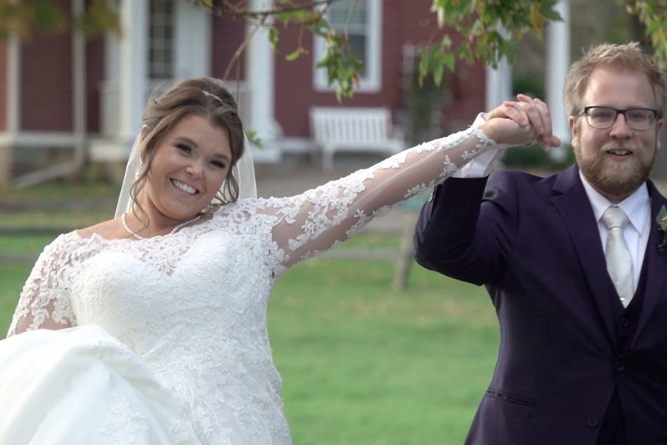 Celebrating couple