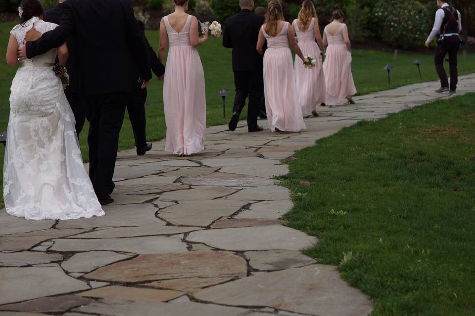Bridal Party goes to the Reception