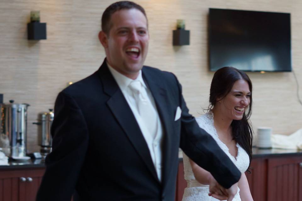 The happy bridal couple
