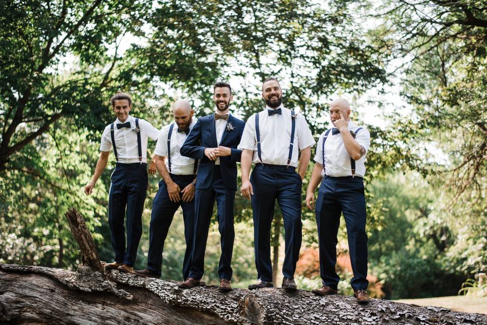 The groom and groomsmen