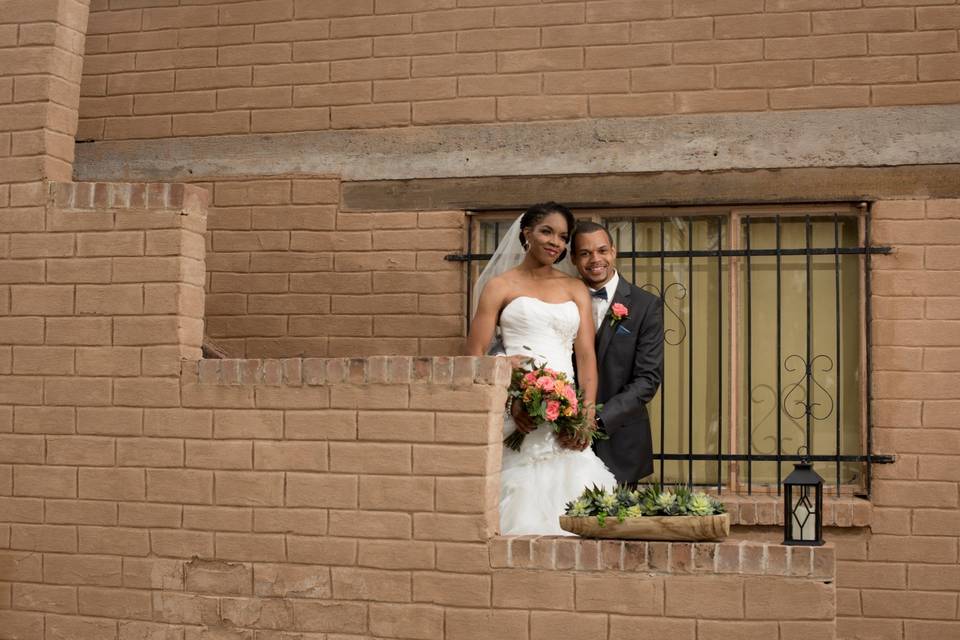 House staircase with couple