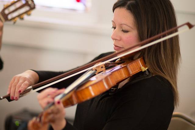 Musician playing violin