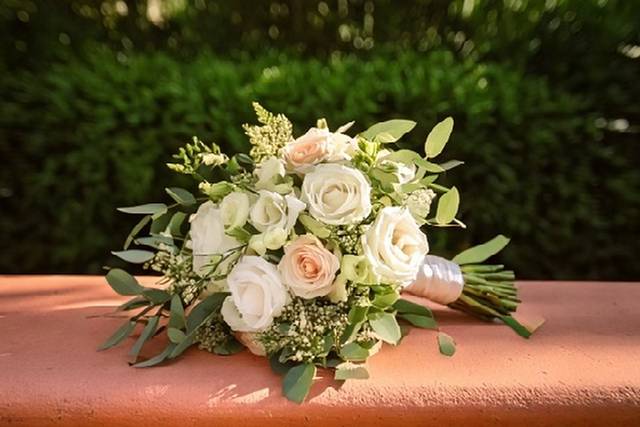 White orchid bridal bouquet