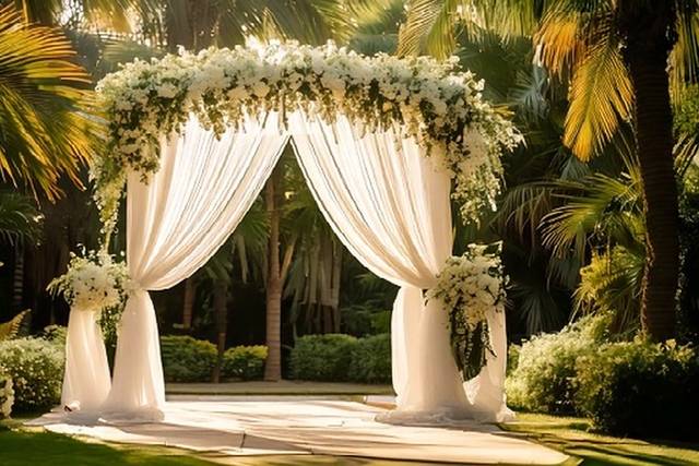 Garden wedding canopy